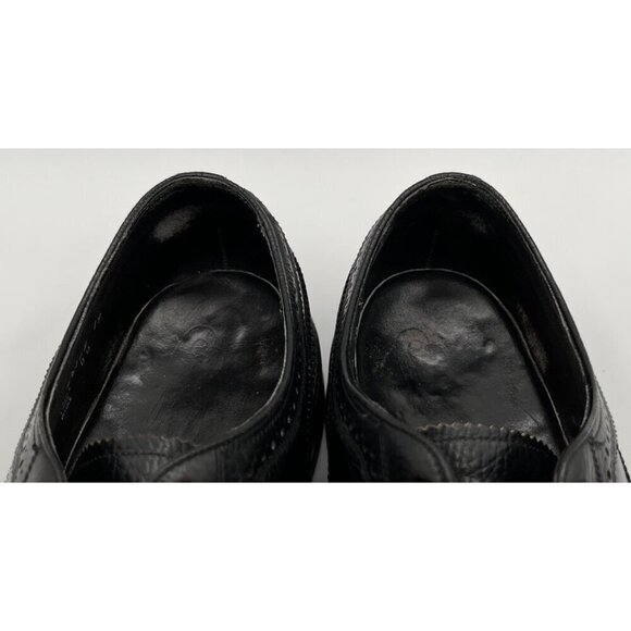 Vintage Florsheim Imperial Size 12D Black Leather Cordovan Wingtip Oxfords 76019 main image 9